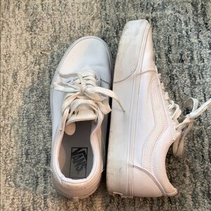 Vans White Platform Sneakers